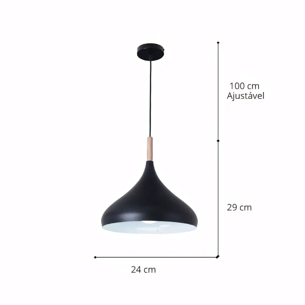 Luminária Pendente Moderno Minimalista Cone Radiant