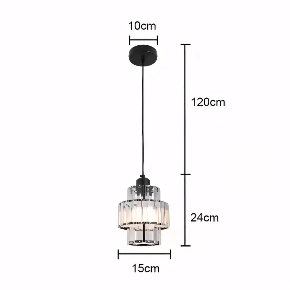 Luminária Pendente Moderno Minimalista Cristal Vidro Radiant