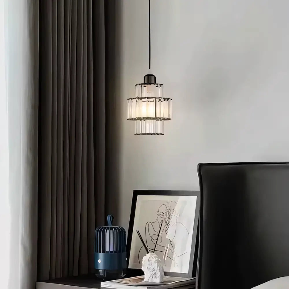 Luminária Pendente Moderno Minimalista Cristal Vidro Radiant