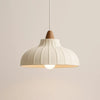 Luminária Pendente Moderno Minimalista Madeira Tecido Radiant