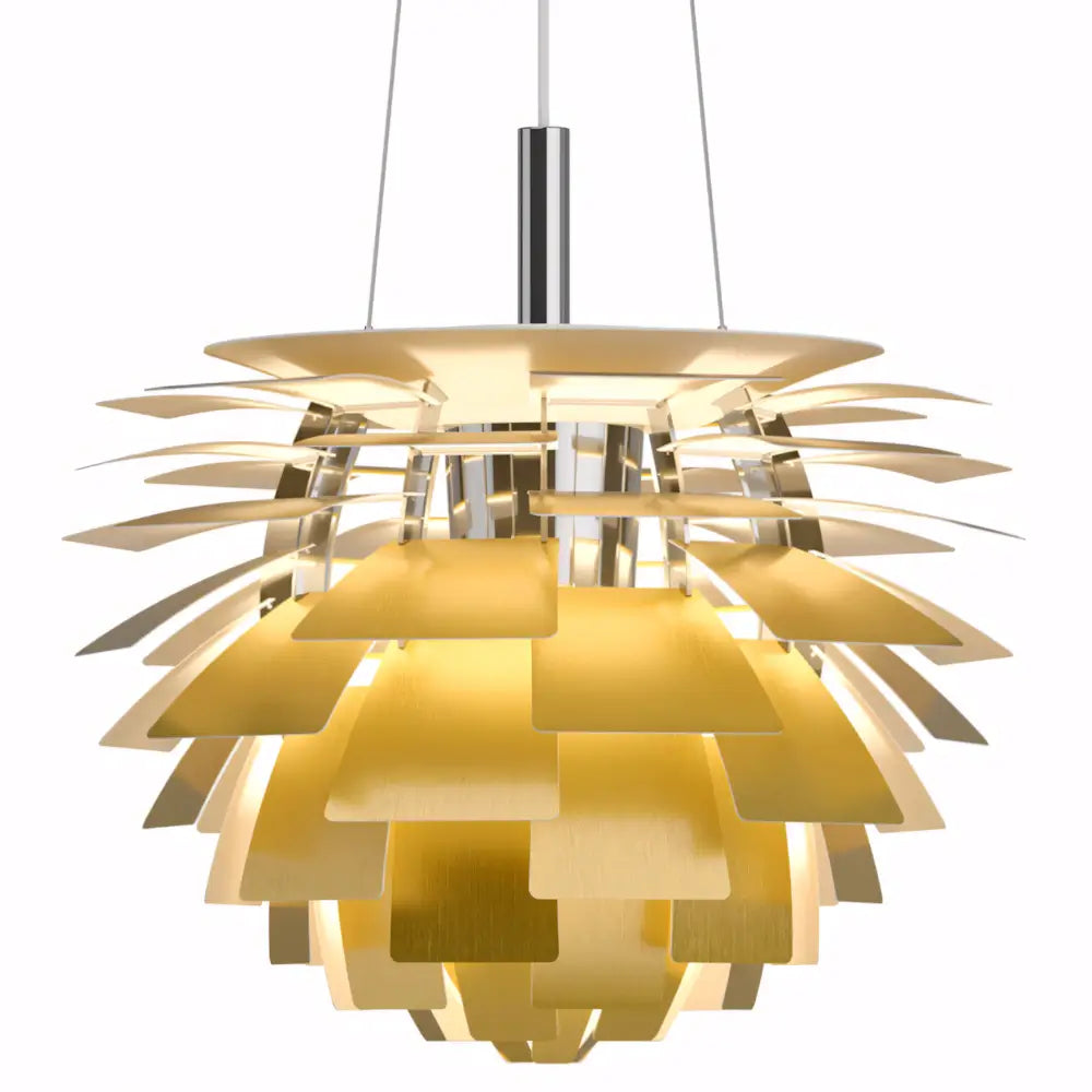 Luminaria Pendente Moderno Minimalista Metal PH Artichoke dourado