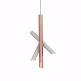 Luminaria Pendente Tubo Triplo Moderno Minimalista Radiant Ouro Rosa