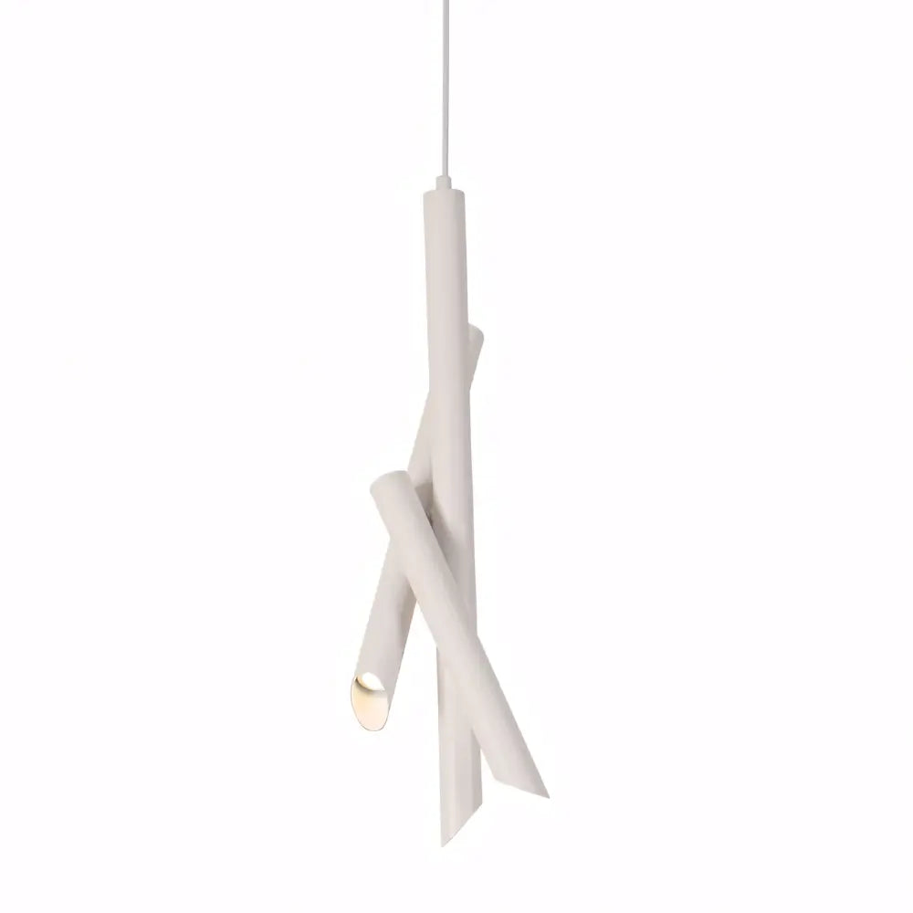 Luminaria Pendente Tubo Triplo Moderno Minimalista Radiant Branco