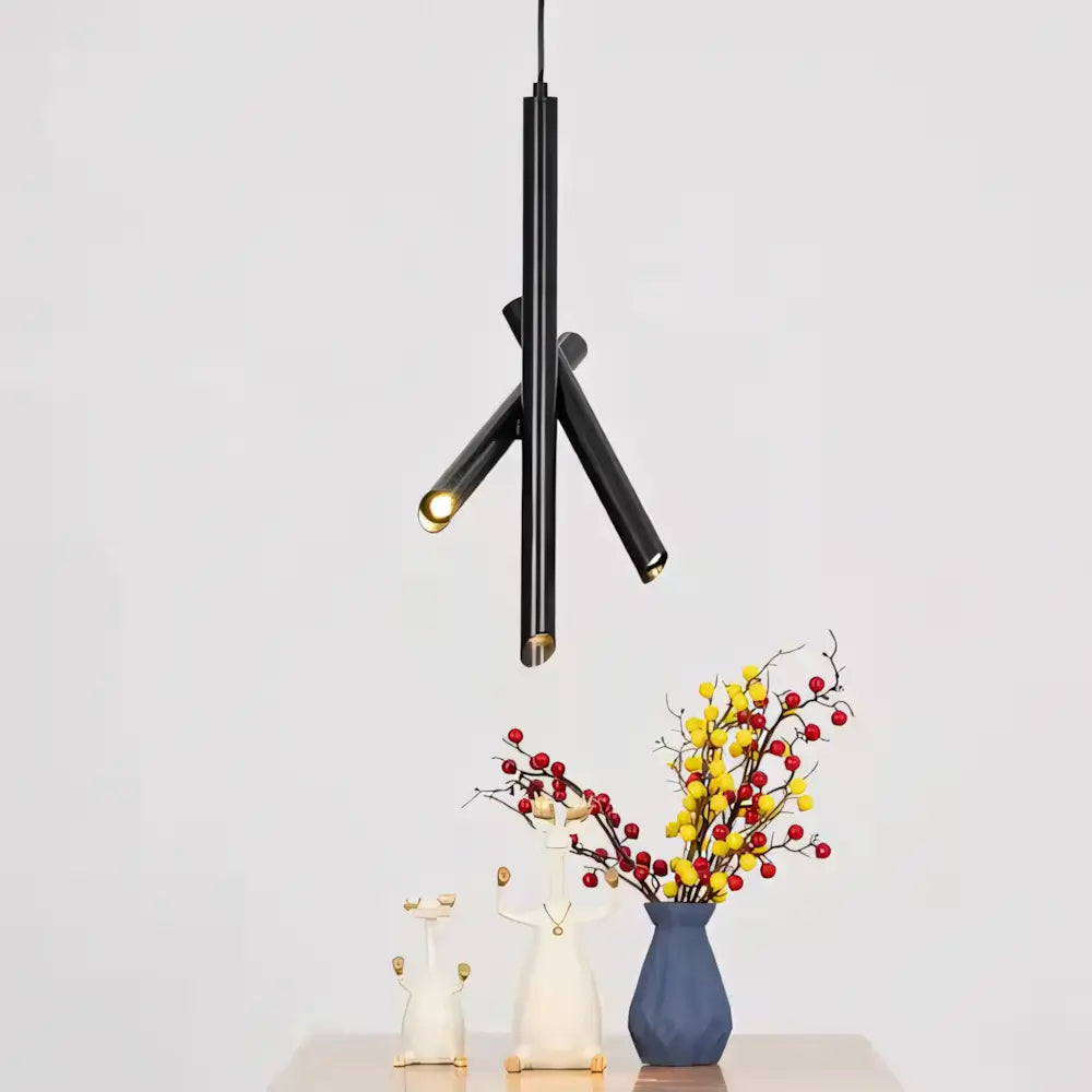 Luminaria Pendente Tubo Triplo Moderno Minimalista Radiant