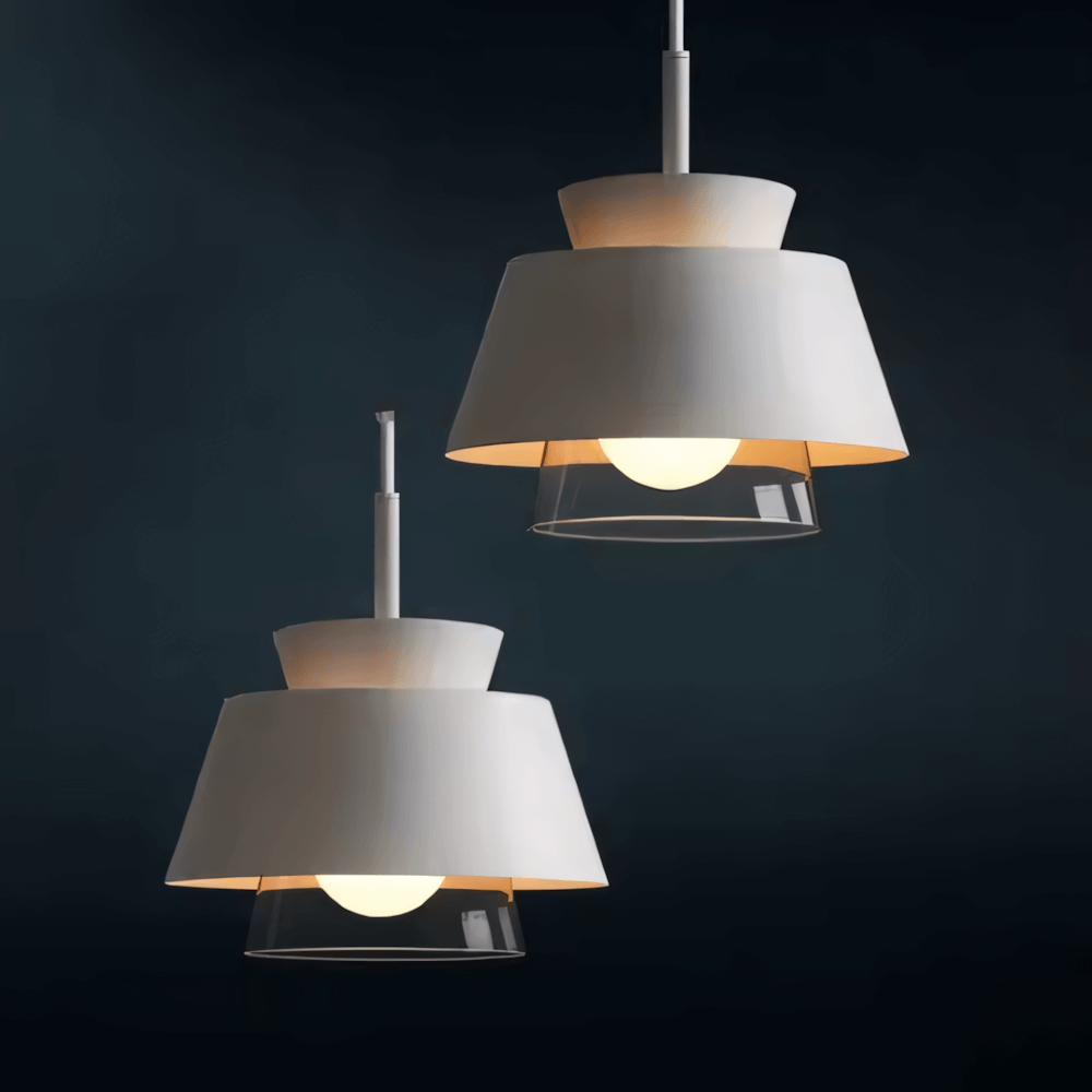Luminaria Pendente Vidro Moderno Minimalista Metal Radiant