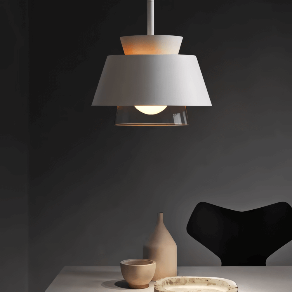 Luminaria Pendente Vidro Moderno Minimalista Metal Radiant