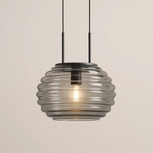 Luminária Pendente Vidro Moderno Minimalista Preto Radiant