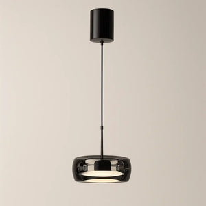 Luminária Pendente Vidro Preto Moderno Minimalista Radiant