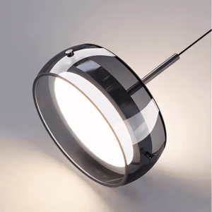 Luminaria Pendente Vidro Preto Moderno Minimalista Radiant