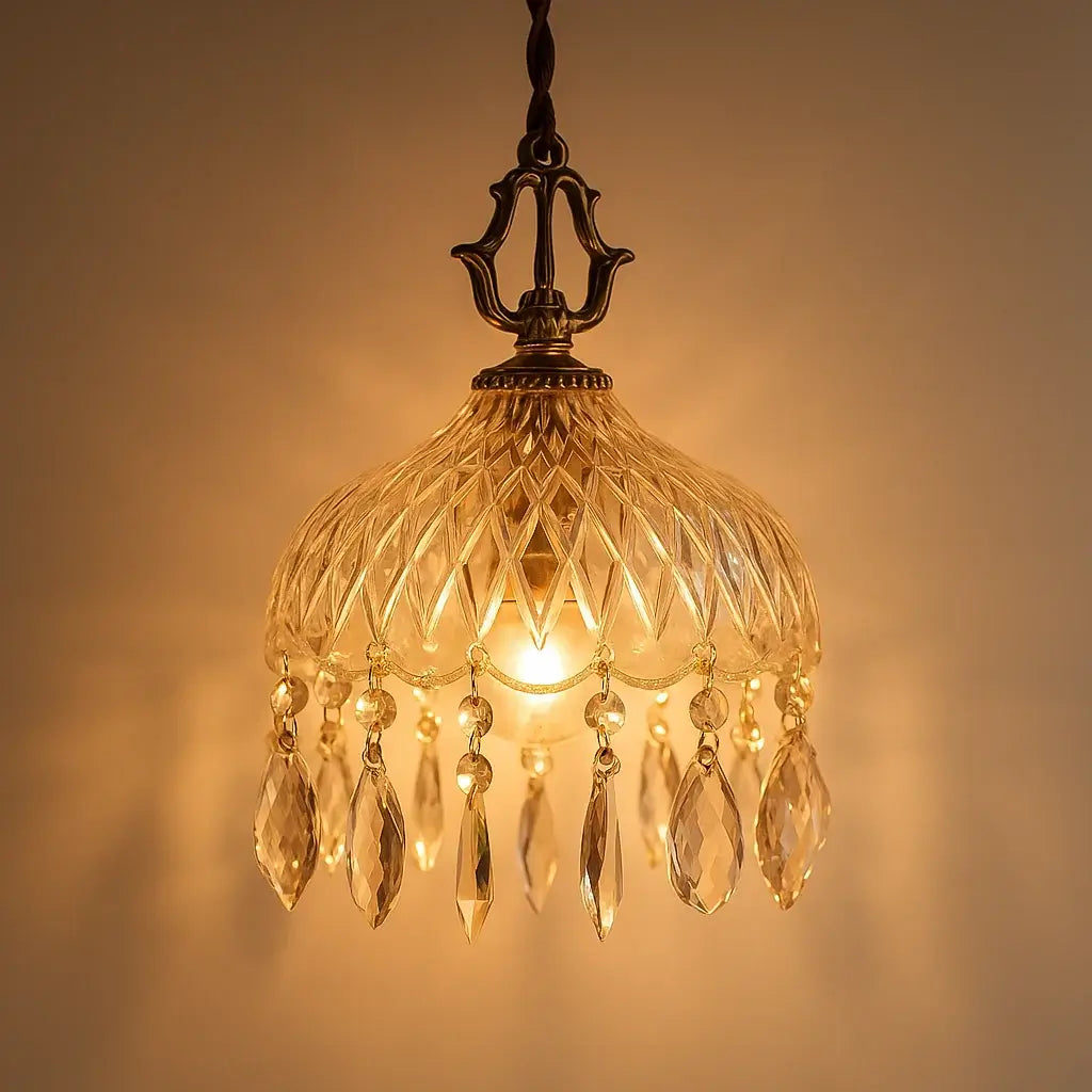 Luminária Pendente de Vidro Clássico Moderno Marquise