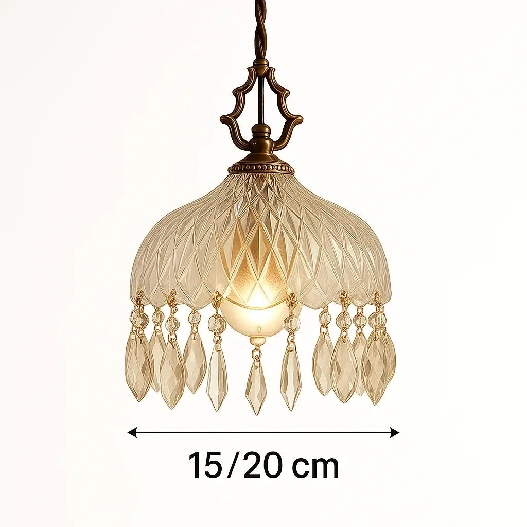 Luminária Pendente de Vidro Clássico Moderno Marquise