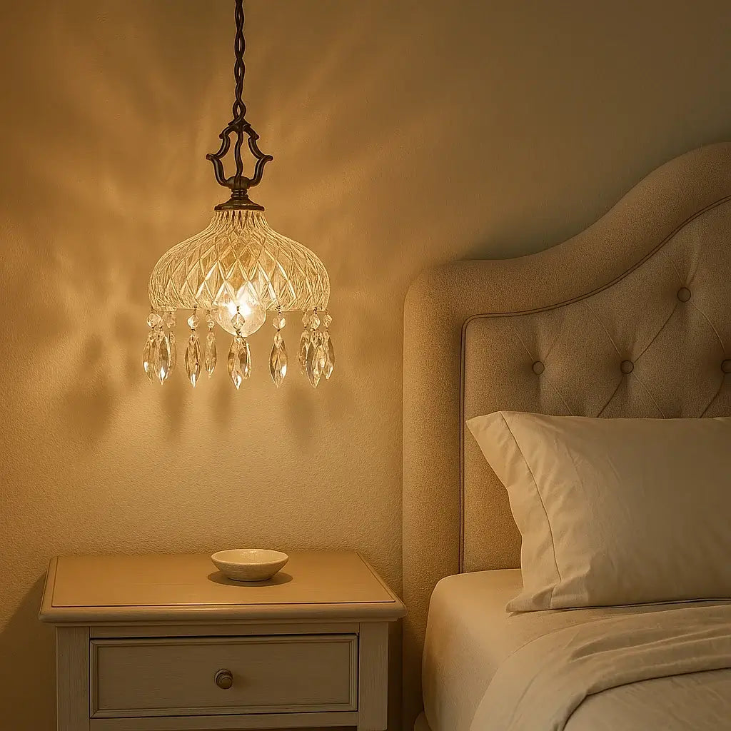 Luminária Pendente de Vidro Clássico Moderno Marquise