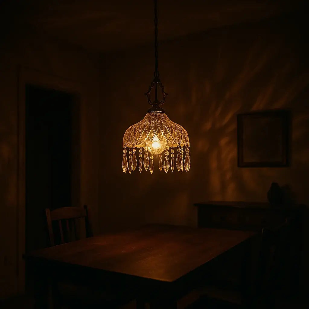 Luminária Pendente de Vidro Clássico Moderno Marquise