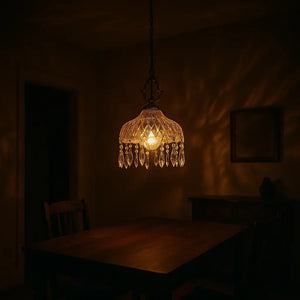 Luminária Pendente de Vidro Clássico Moderno Marquise