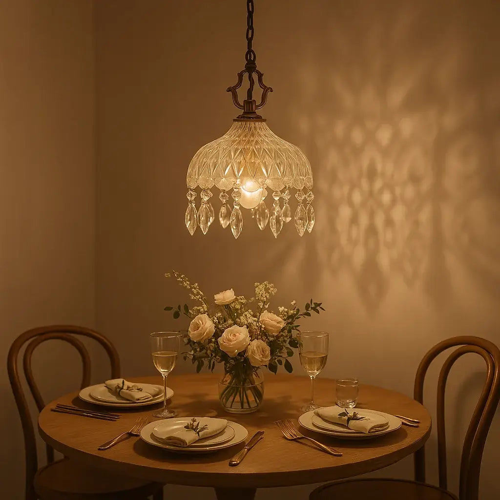 Luminária Pendente de Vidro Clássico Moderno Marquise