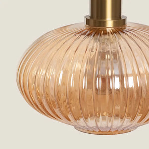 Luminária Pendente de Vidro Texturizado Retrô Moderno Opaline