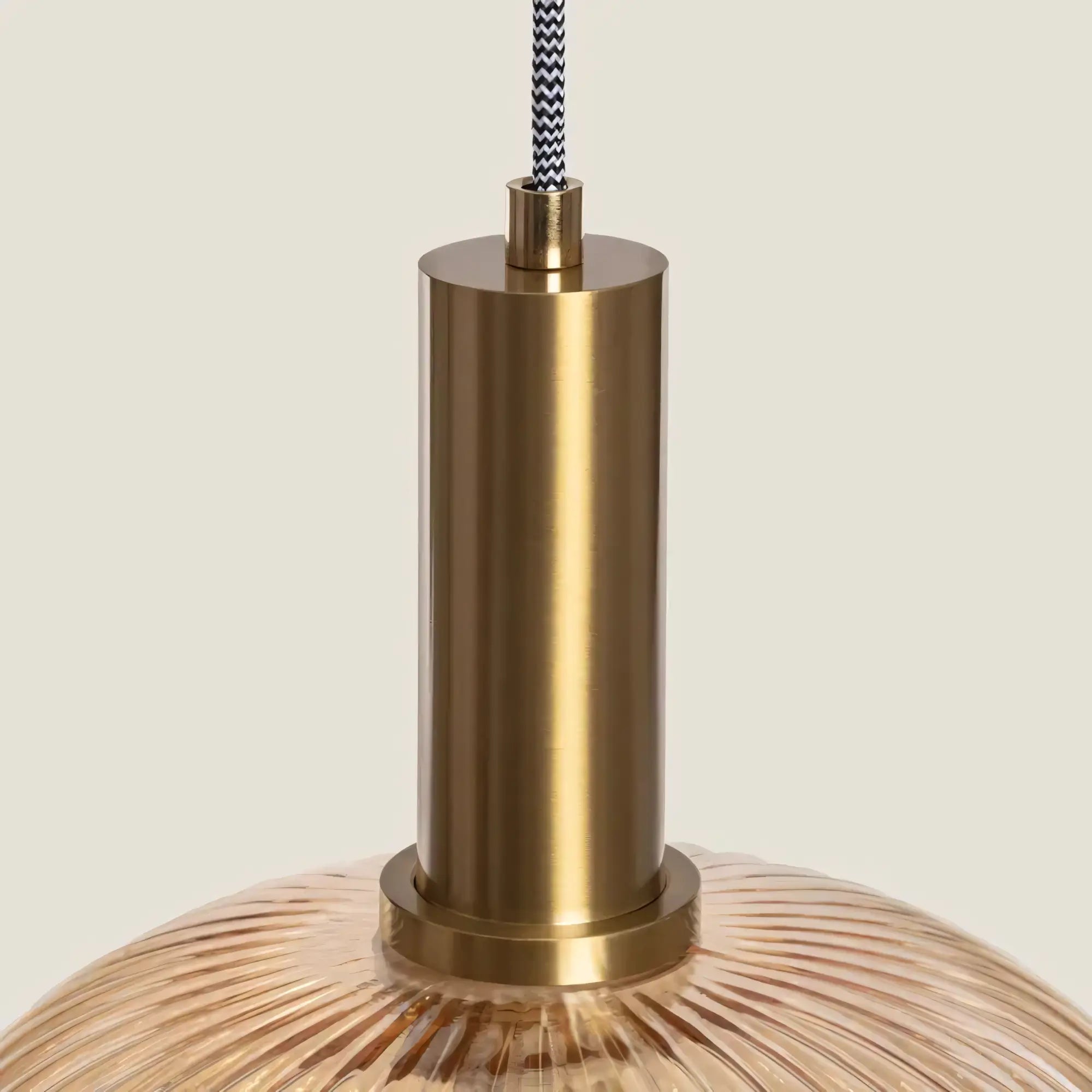 Luminária Pendente de Vidro Texturizado Retrô Moderno Opaline