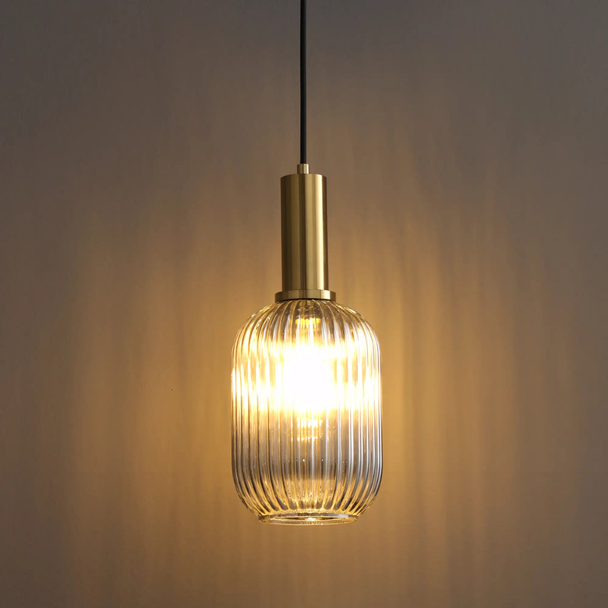 Luminária Pendente de Vidro Texturizado Retrô Moderno Opaline