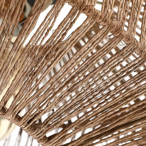 Luminária Plafon Sobrepor Artesanal Rattan Vime Boho
