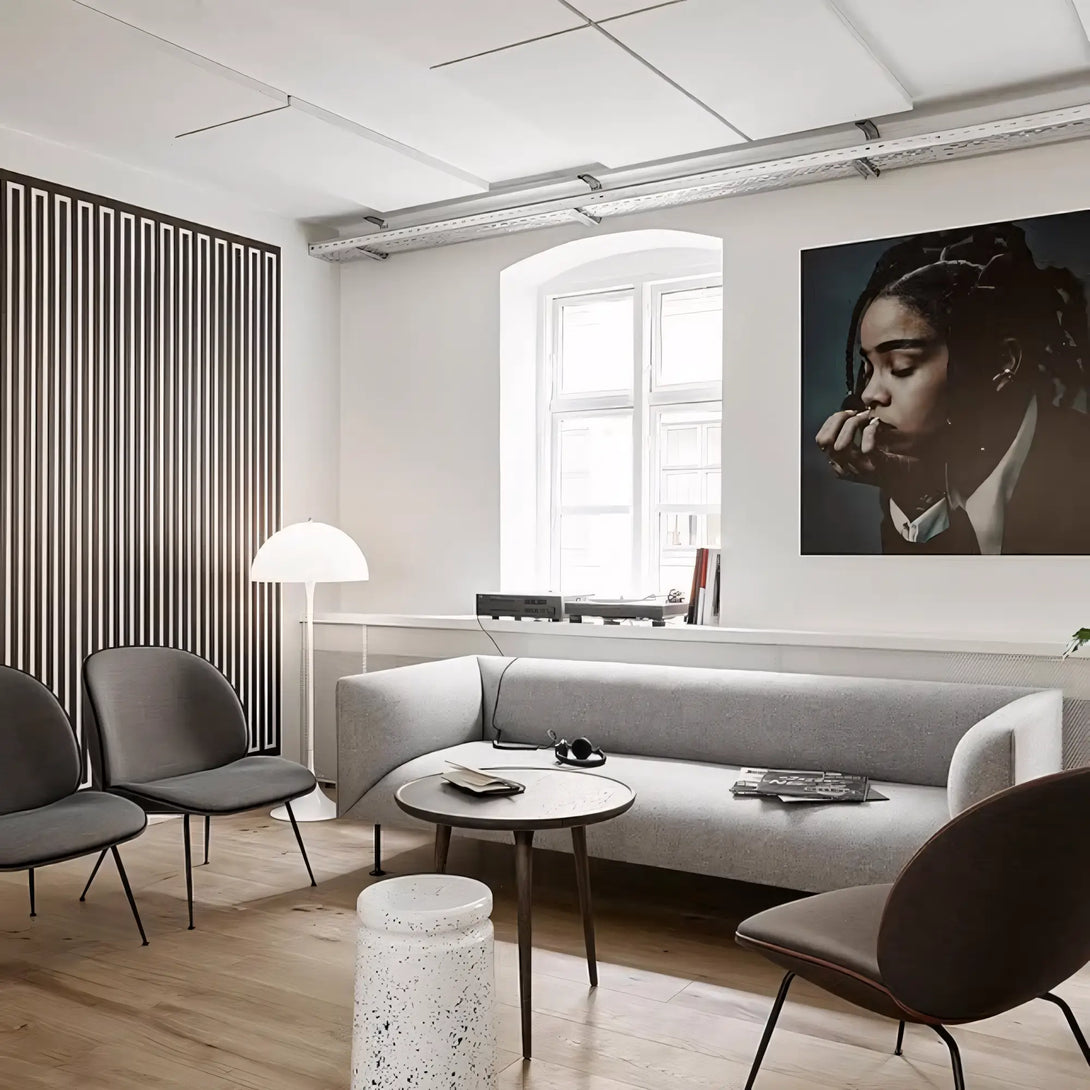 Luminária de Chão Cogumelo Moderna Minimalista Panthella branco
