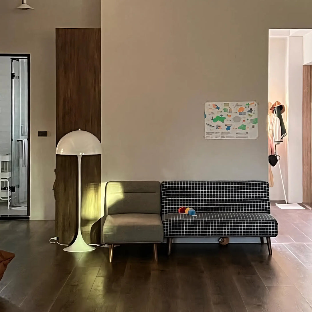 Luminária de Chão Cogumelo Moderna Minimalista Panthella branco