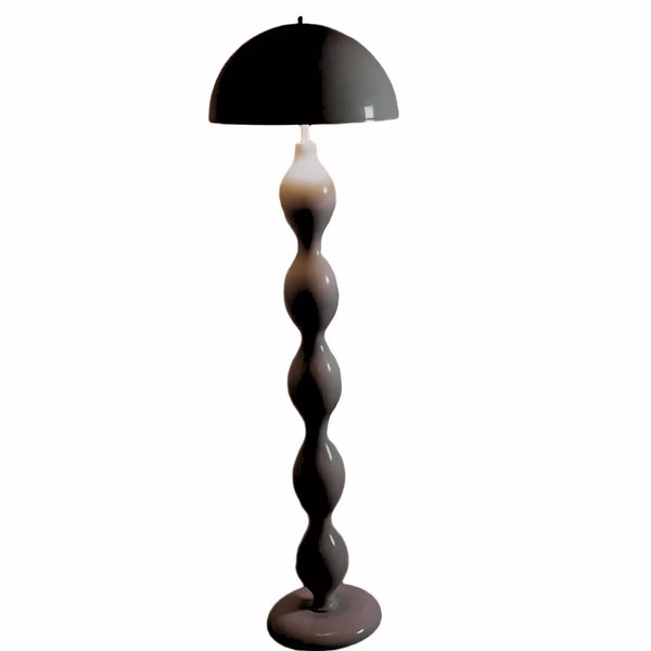 Luminária de Chão Cogumelo Moderno Minimalista Scandi preto