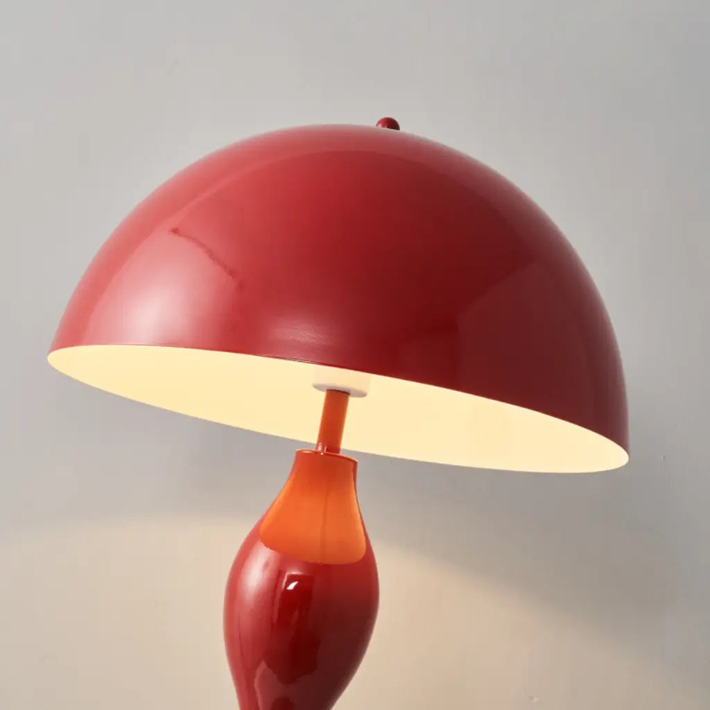 Luminária de Chão Cogumelo Moderno Minimalista Scandi vermelho