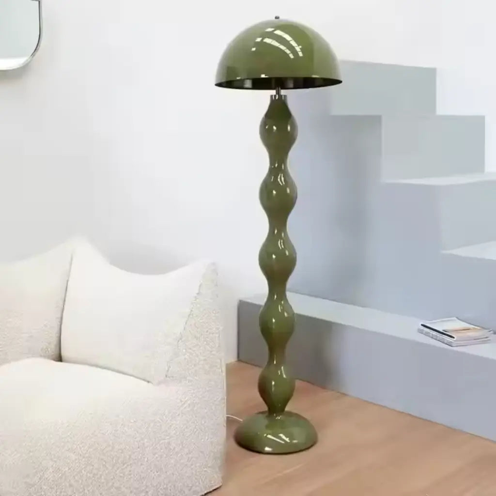Luminária de Chão Cogumelo Moderno Minimalista Scandi verde