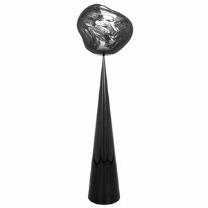 Luminária de Chão Lava Moderna Minimalista Melt Cone Fat Preto