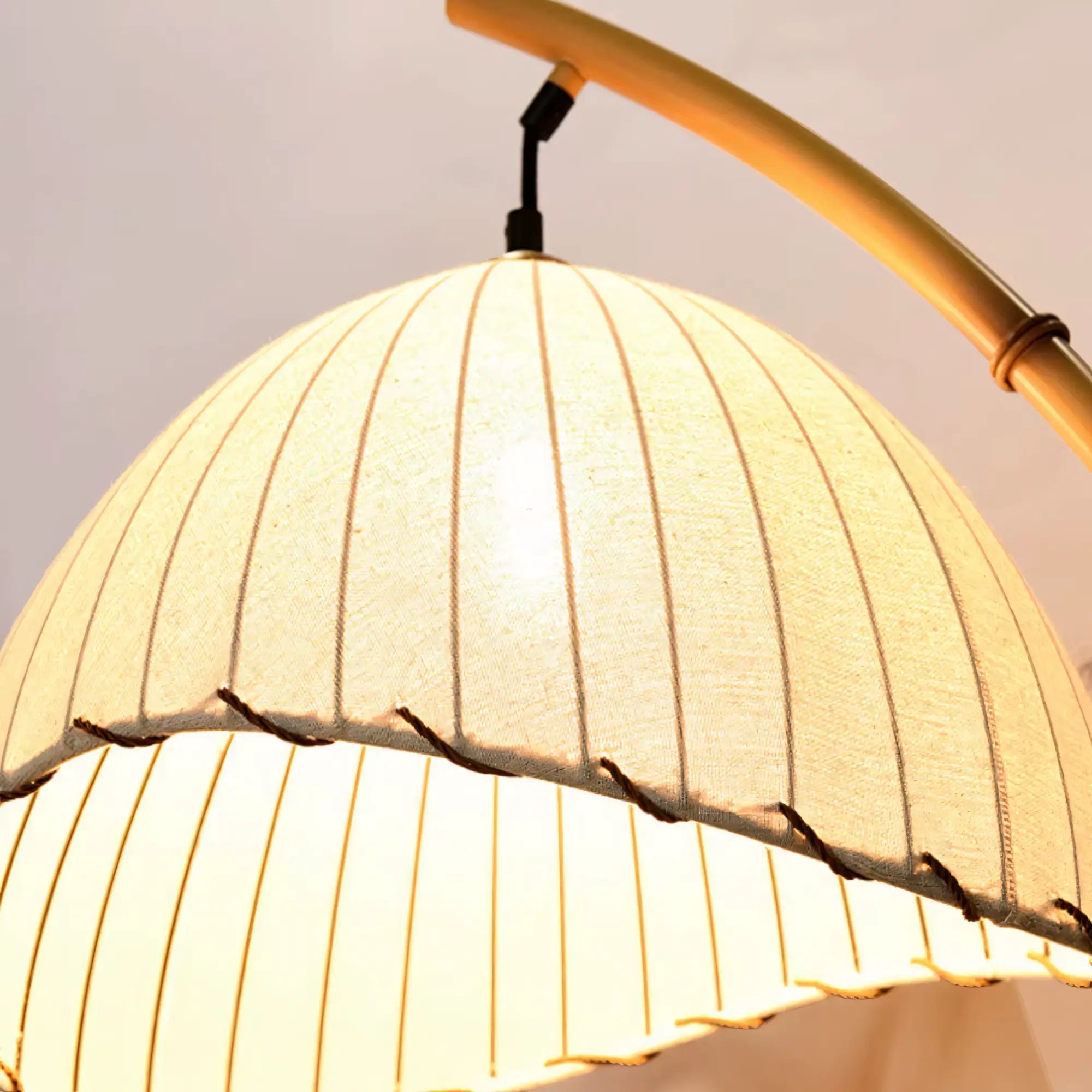 Luminária de Chão Madeira Retrô Vintage Moderna Canvas