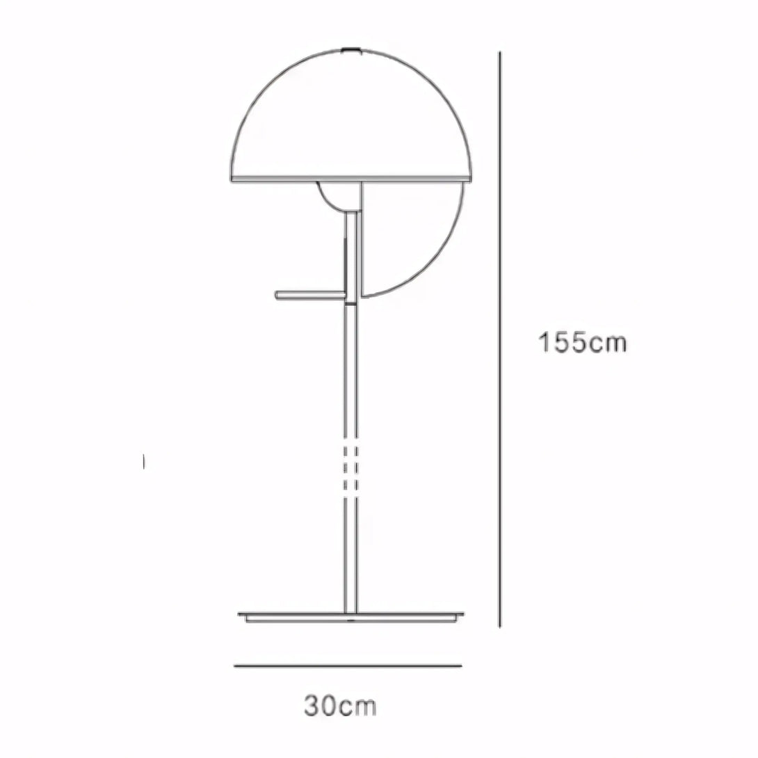 Luminária de Chão Vidro Moderna Minimalista Globo Theia