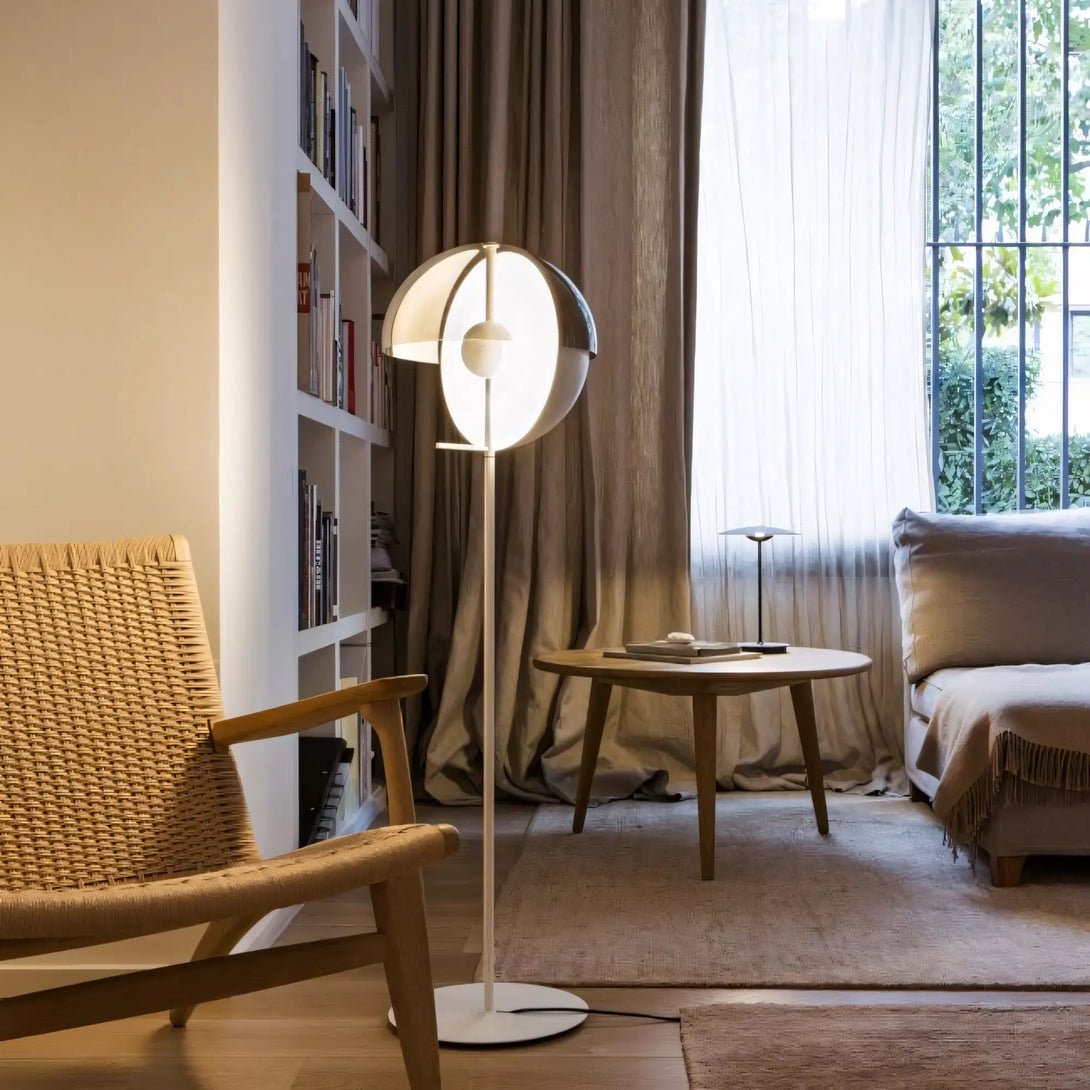 Luminária de Chão Vidro Moderna Minimalista Globo Theia