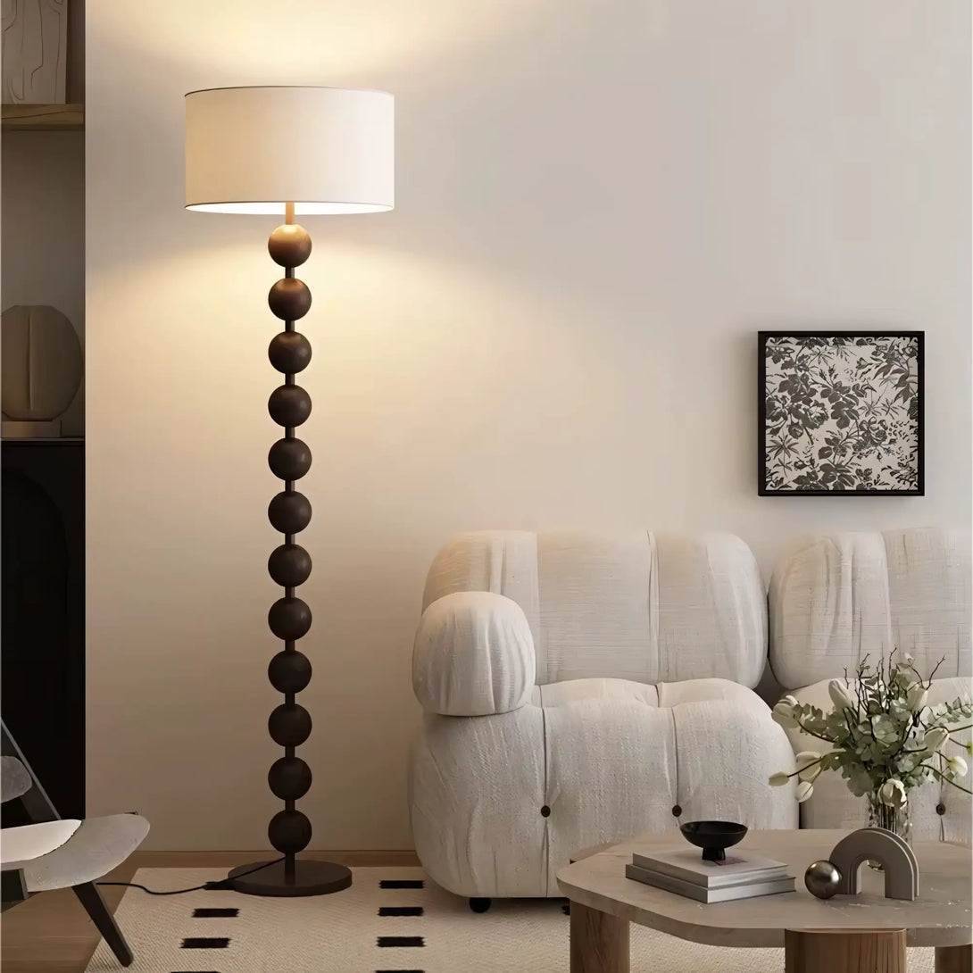 Luminária de leitura com cúpula de tecido