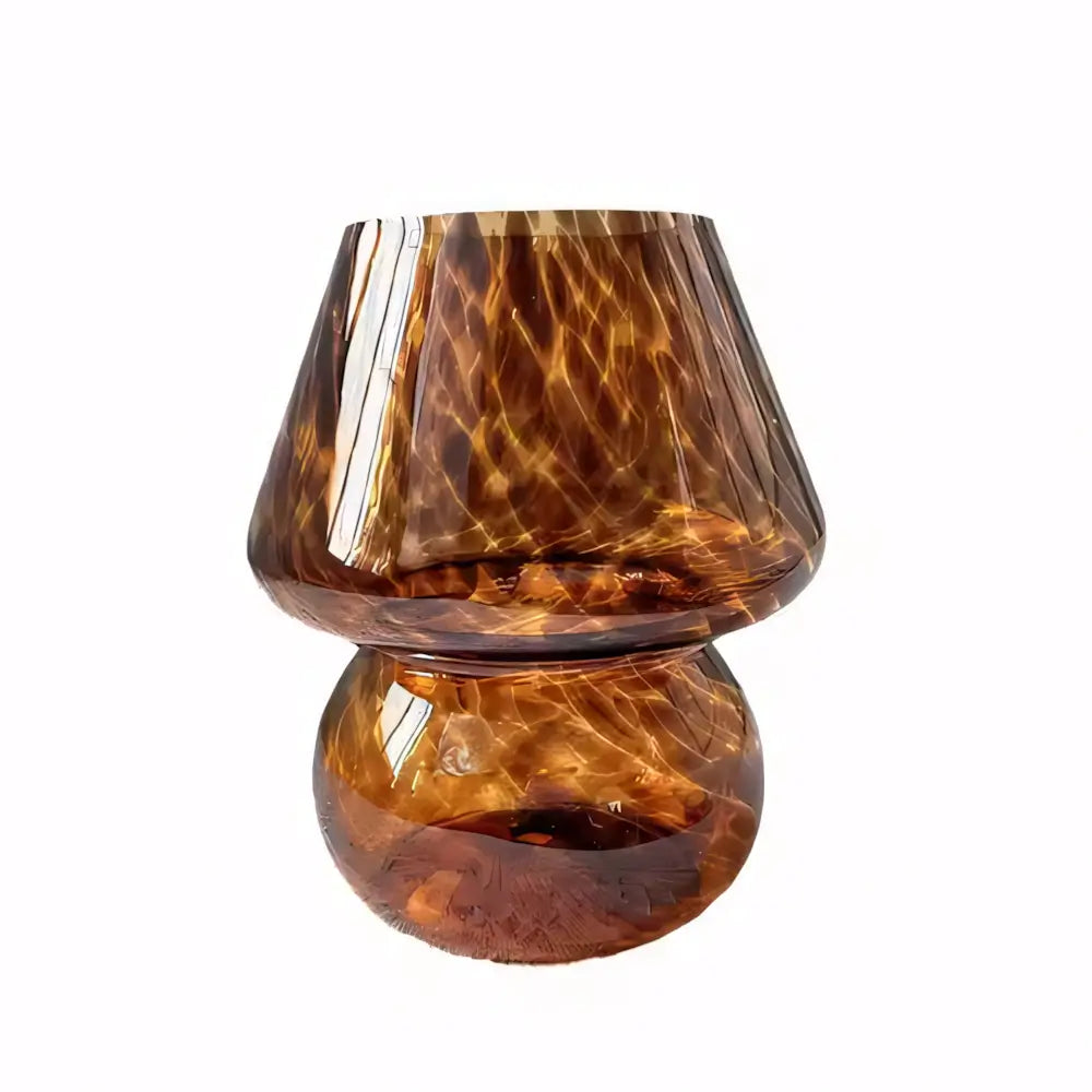 Luminária de Mesa Abajur Cogumelo Vintage Moderno Vidro Radiant