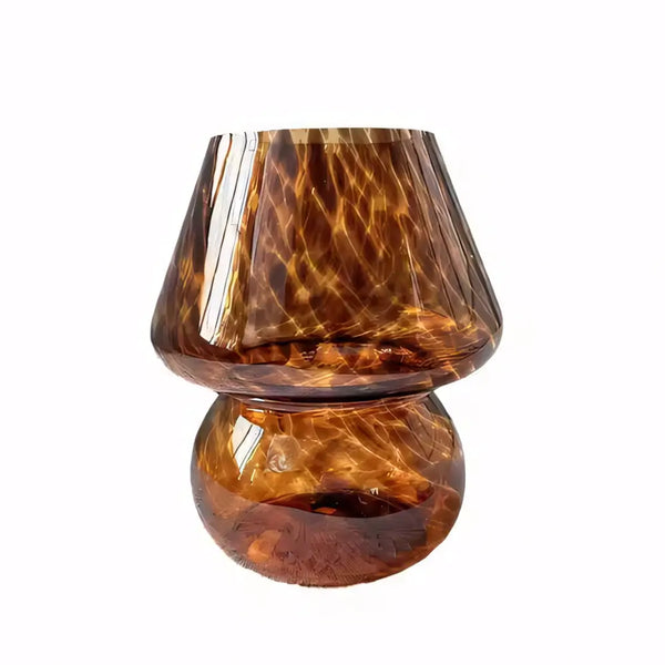 Luminária de Mesa Abajur Cogumelo Vintage Moderno Vidro Radiant