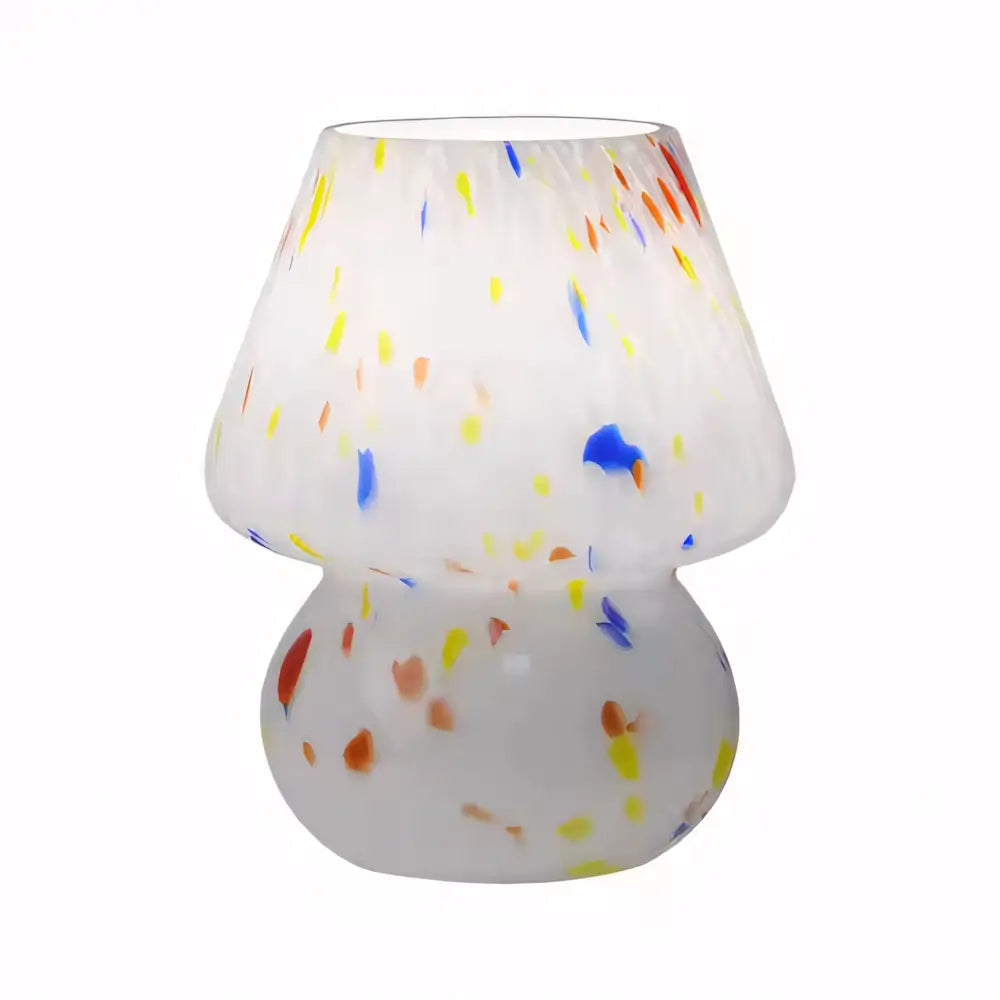 Luminária de Mesa Abajur Cogumelo Vintage Moderno Vidro Radiant