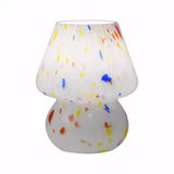 Luminária de Mesa Abajur Cogumelo Vintage Moderno Vidro Radiant