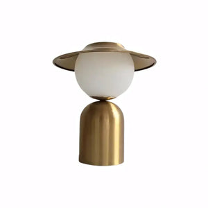 Luminária de Mesa Abajur Dourado Bola Moderno Minimalista Radiant