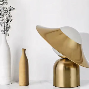 Luminária de Mesa Abajur Dourado Bola Moderno Minimalista Radiant
