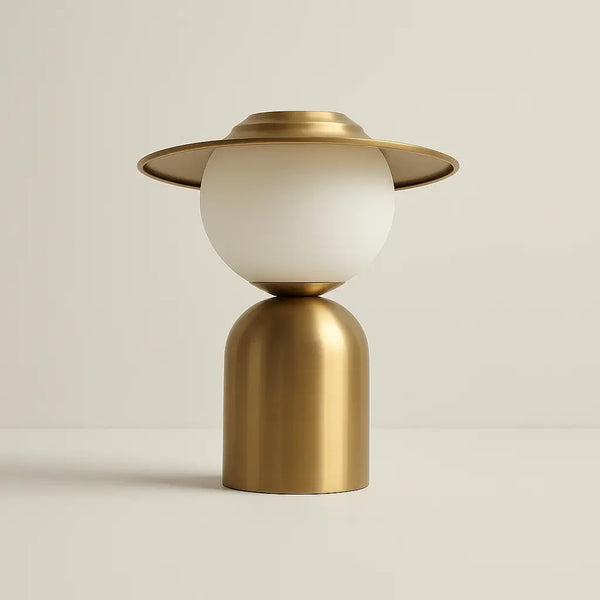 Luminária de Mesa Abajur Dourado Bola Moderno Minimalista Radiant