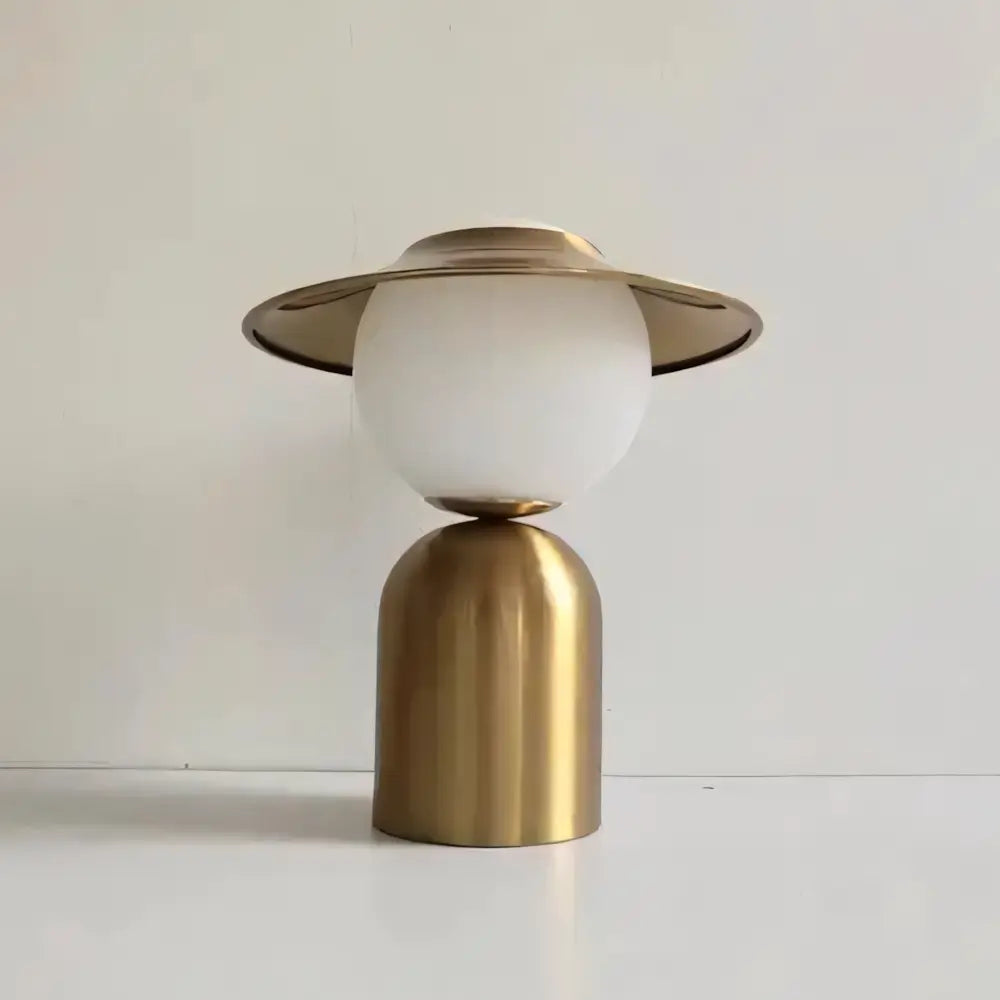 Luminária de Mesa Abajur Dourado Bola Moderno Minimalista Radiant