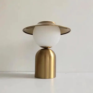 Luminária de Mesa Abajur Dourado Bola Moderno Minimalista Radiant
