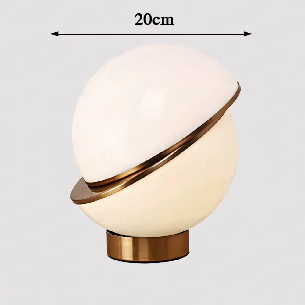 Luminária de Mesa Abajur Globo Dourada Minimalista Radiant