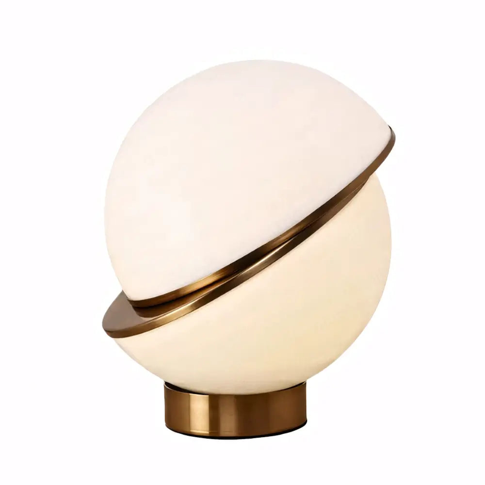 Luminária de Mesa Abajur Globo Dourada Minimalista Radiant