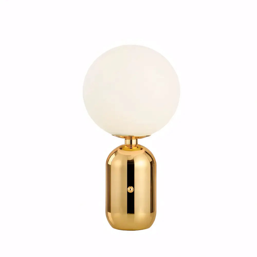 Luminária de Mesa Abajur Globo Moderna Vidro Metal Radiant dourado
