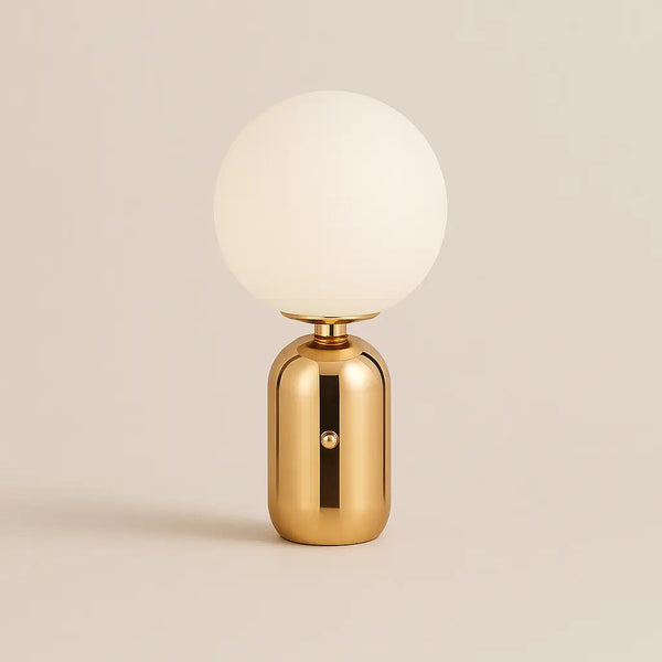 Luminária de Mesa Abajur Globo Moderna Vidro Metal Radiant