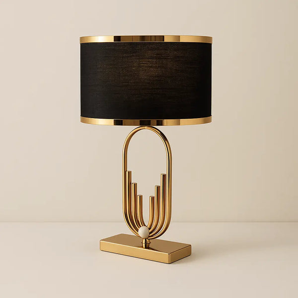 Luminária de Mesa Abajur Grande Moderno Minimalista Base Dourada Radiant