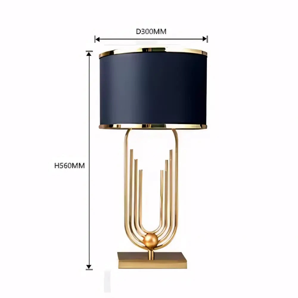 Luminária de Mesa Abajur Grande Moderno Minimalista Base Dourada Radiant
