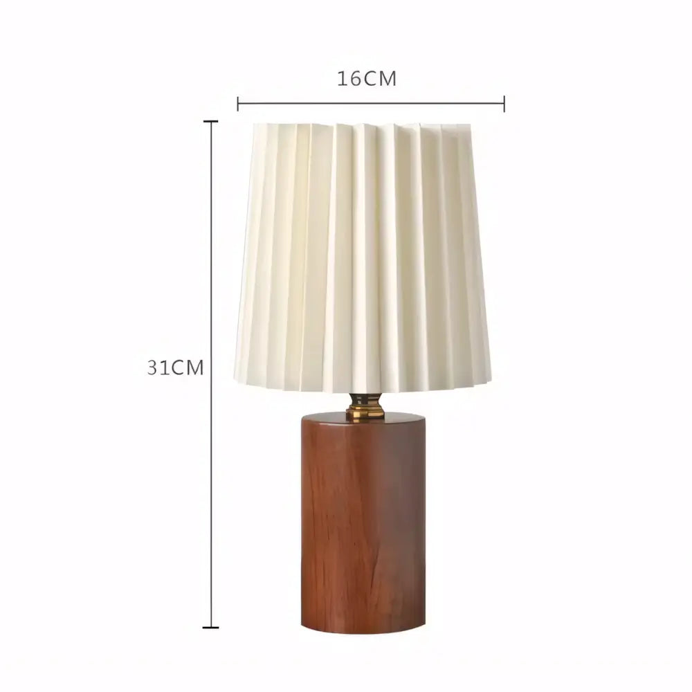 Luminária de Mesa Abajur Madeira e Tecido Moderno Radiant