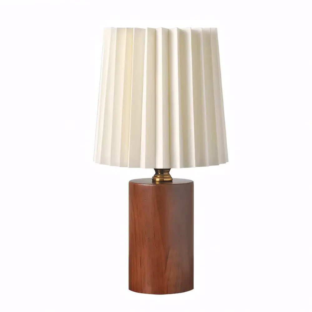 Luminária de Mesa Abajur Madeira e Tecido Moderno Radiant escuro